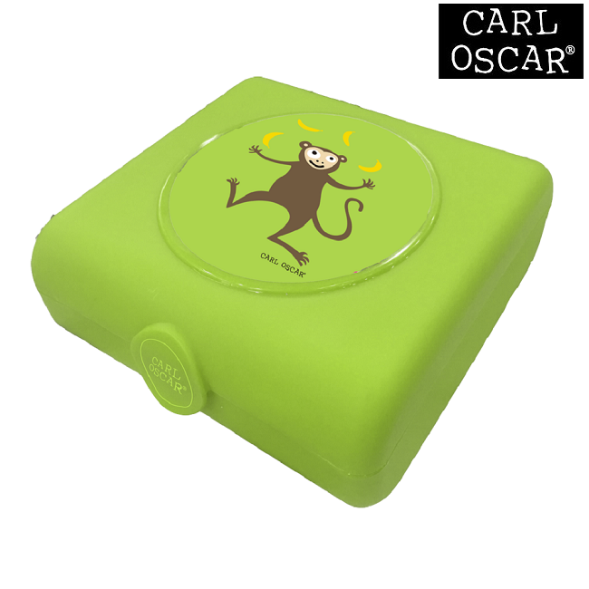 Madkasse til børn Carl Oscar Sandwich Box Green Monkey