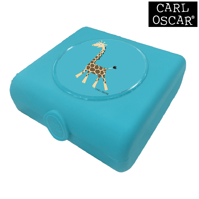 Madkasse til børn Carl Oscar Sandwich Box Blue Giraffe