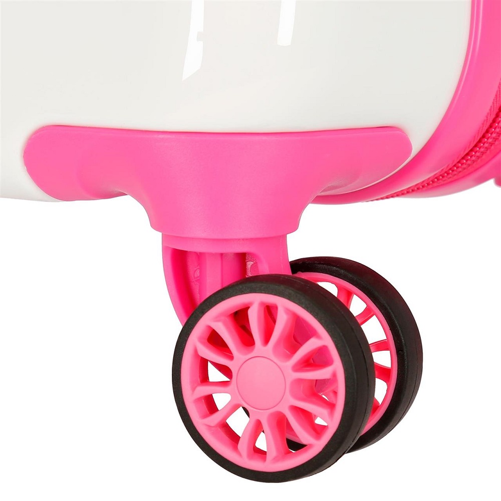 Resväska barn Movom Enjoy & Smile vit och rosa ABS Resväska barn Movom Enjoy & Smile vit och rosa ABS