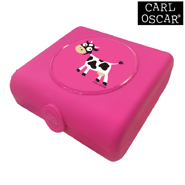 Madkasse til børn Carl Oscar Sandwich Box Pink Cow