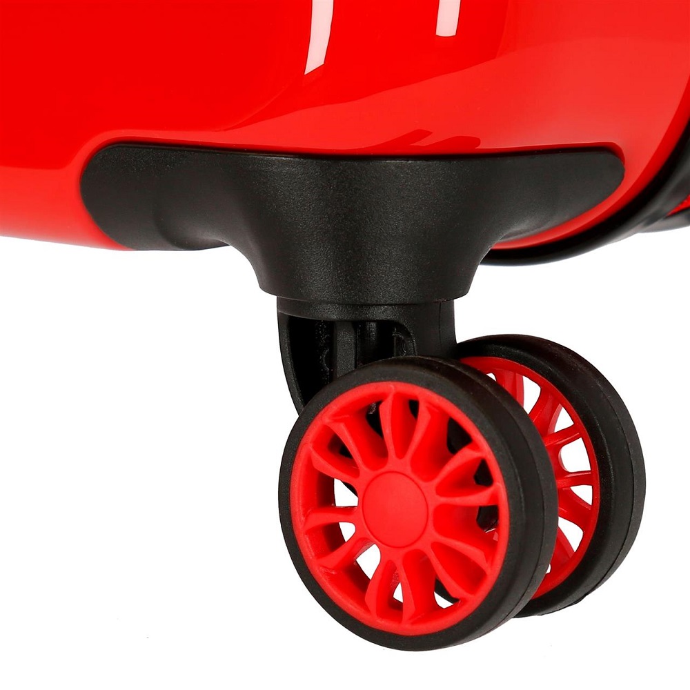 Børnekuffert Biler Speed Trials rød ABS