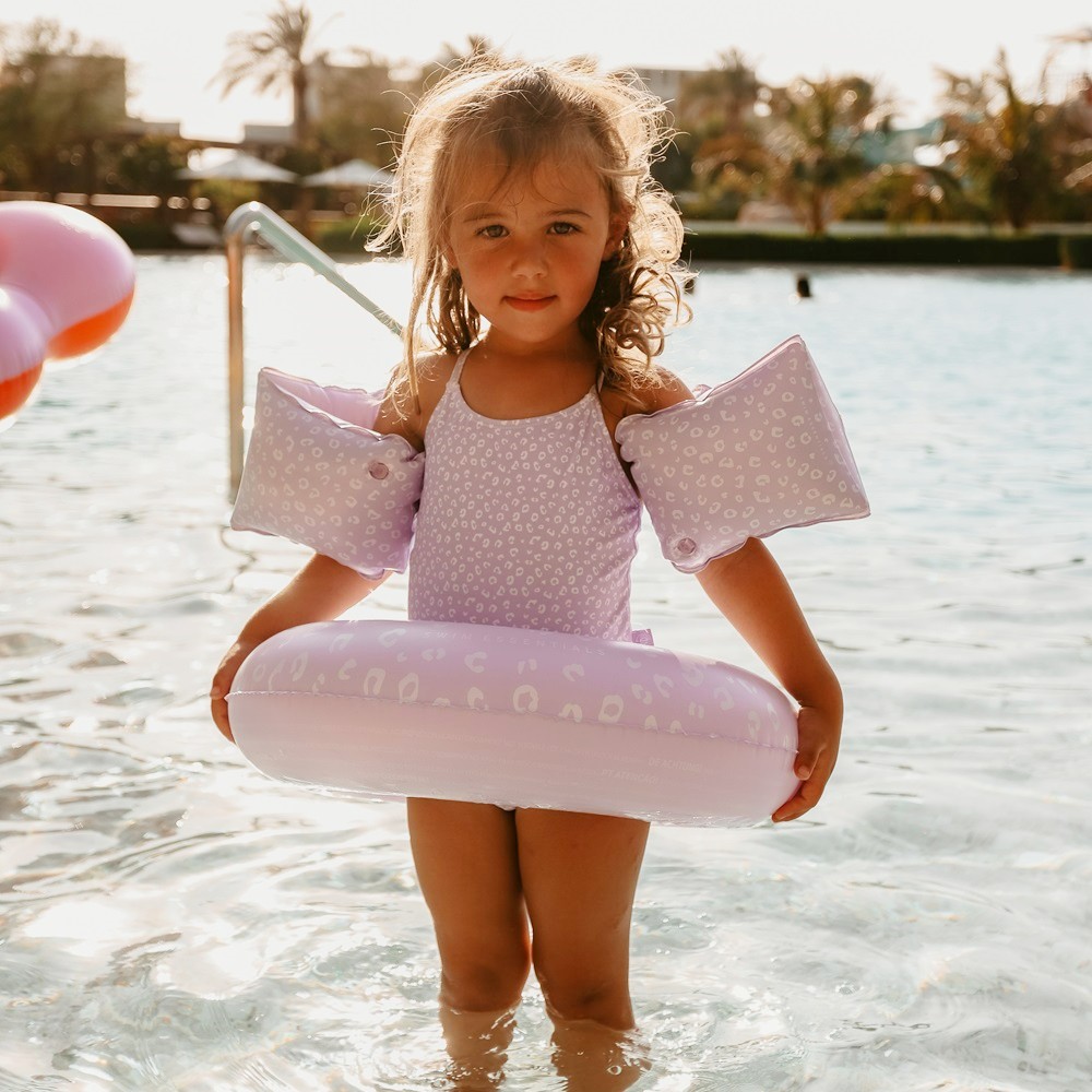 Badevinger til baby Swim Essentials Lilac Leopard