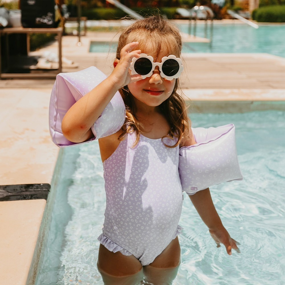 Badevinger til børn Swim Essentials Lilac Leopard