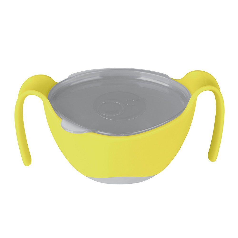 Multifunktionel madskål til børn B.box Bowl and Straw Lemon Sherbet