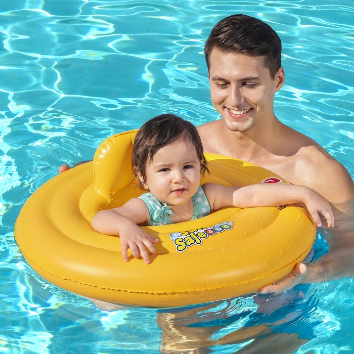 Badering til baby - Swim Safe babysæde med støtte Køb på