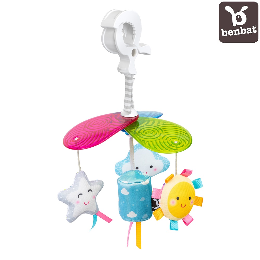 Barnevognslegetøj Benbat Grab & Go Mobile Rainbow