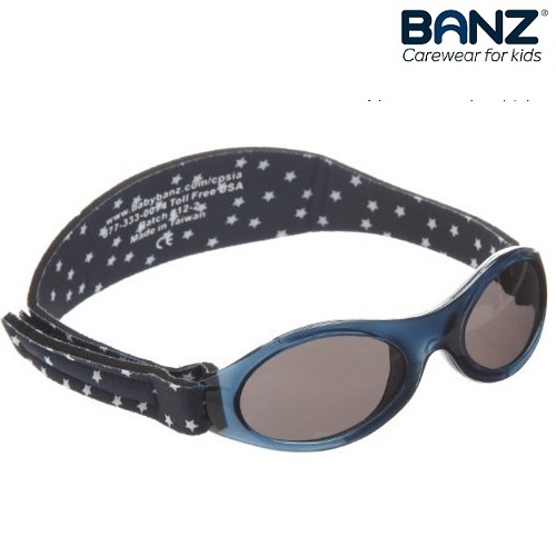 Solbriller til baby BabyBanz Navy Stars