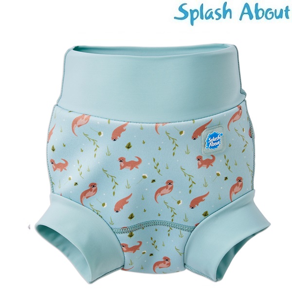 Ble badebukser til baby SplashAbout Happy Nappy Playful Otters badeble
