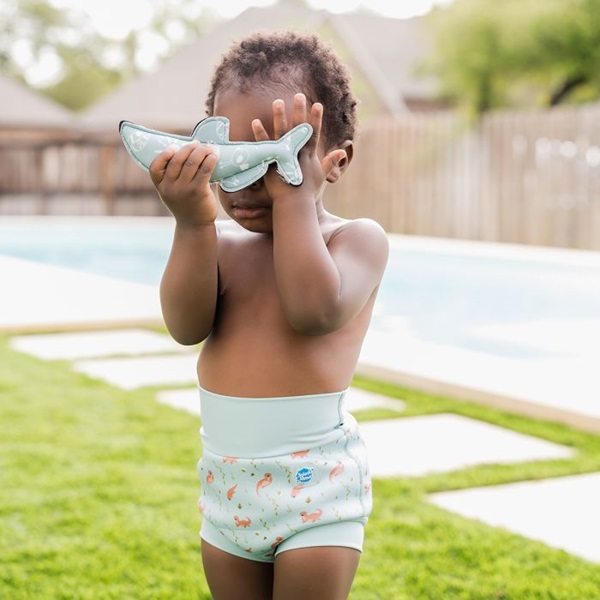Ble badebukser til baby SplashAbout Happy Nappy Playful Otters badeble