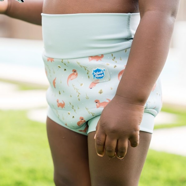 Ble badebukser til baby SplashAbout Happy Nappy Playful Otters badeble