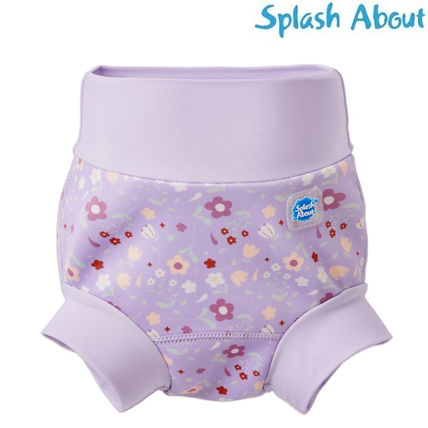 Ble badebukser til baby SplashAbout Happy Nappy Spring Flowers badeble