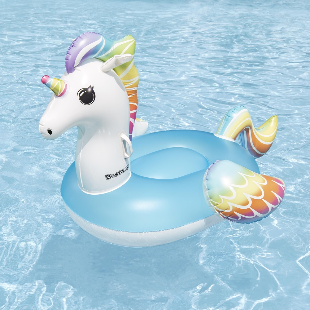 Uppblåsbart baddjur för barn Bestway Fantasy Unicorn XXL