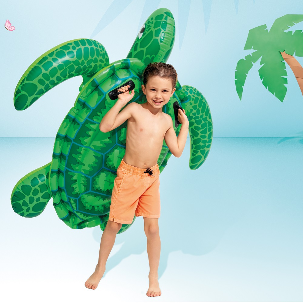 Oppusteligt badedyr XXL Intex Turtle