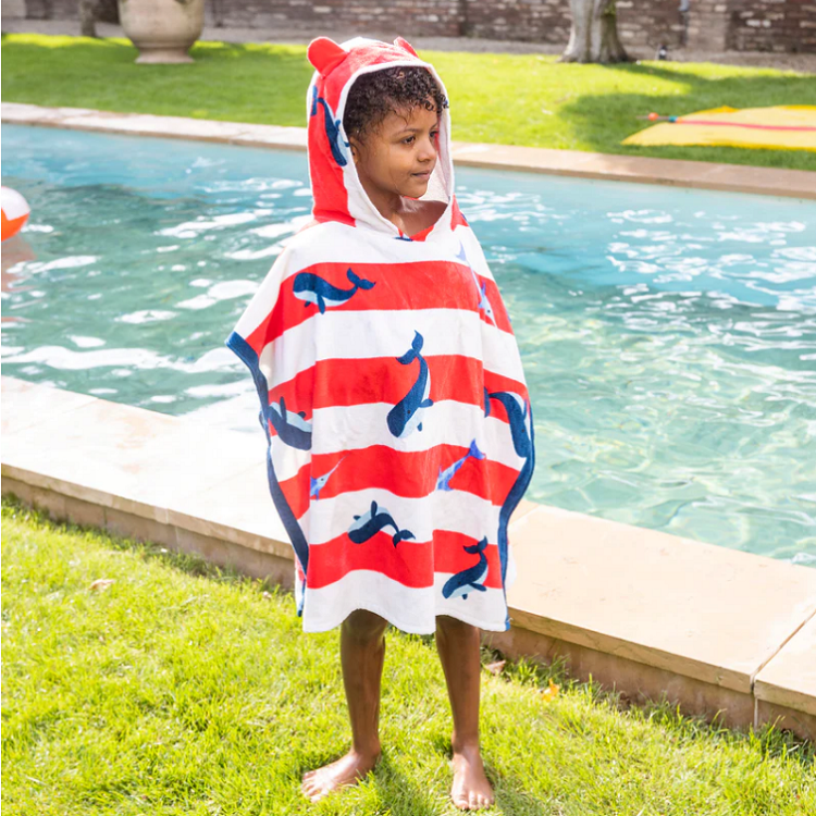 Badeponcho til børn Swim Essentials Whales
