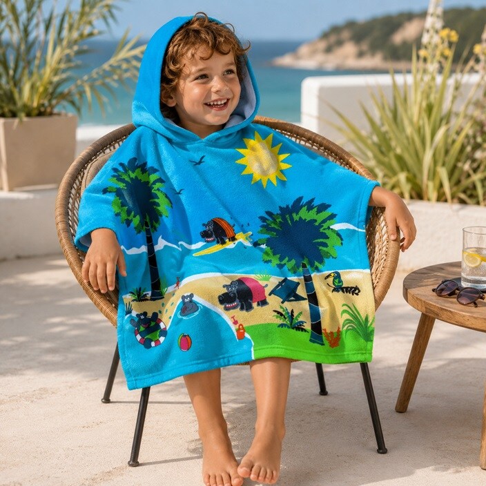 Badeponcho til børn - Le Comptoir Hippo