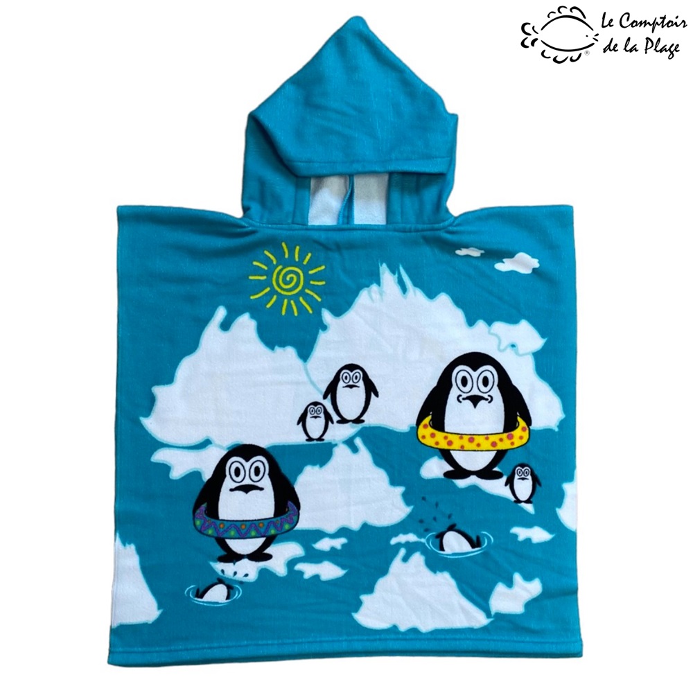 Badeponcho til børn Le Comptoir Penguin