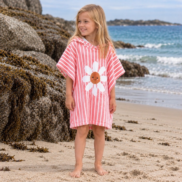 Badeponcho til børn - Swim Essentials Daisy Flower