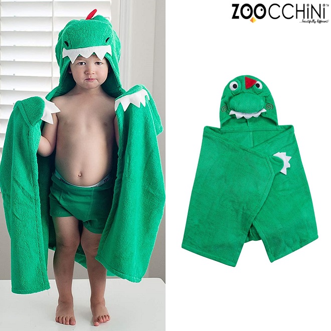 Badeponcho til børn Zoocchini Dinosaur