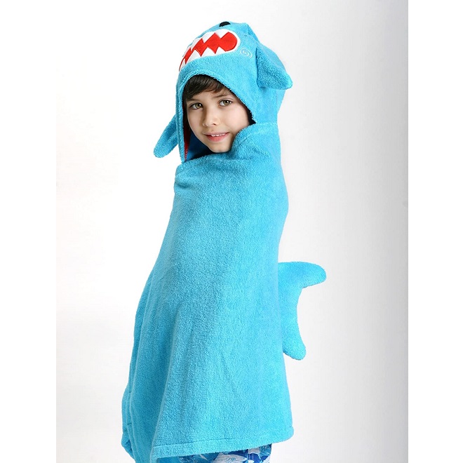 Badeponcho til børn Zoocchini Shark