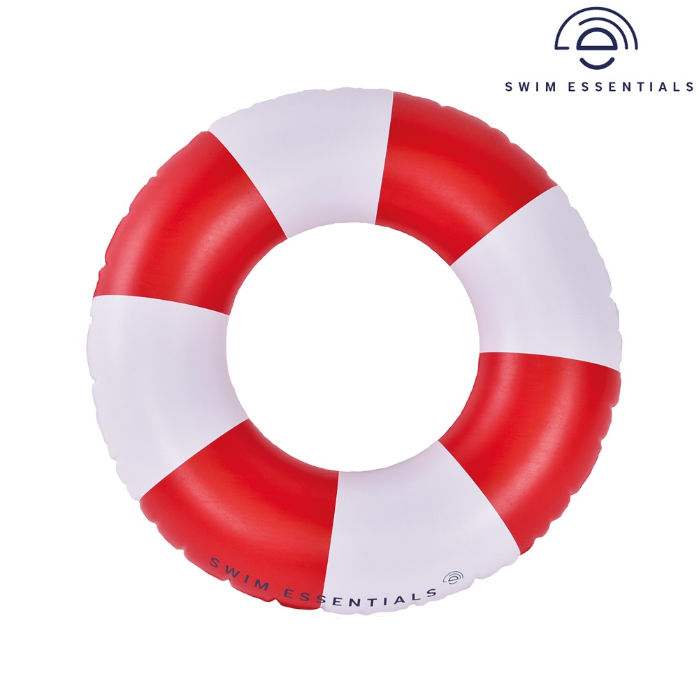Oppustelig badering Swim Essentials Red and White 50 cm
