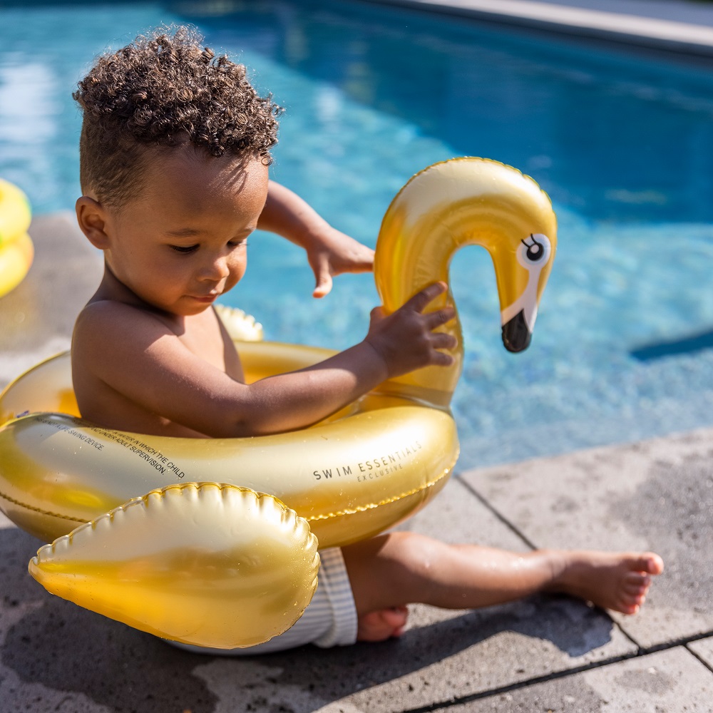 Oppustelig badering Swim Essentials Split Ring Golden Swan