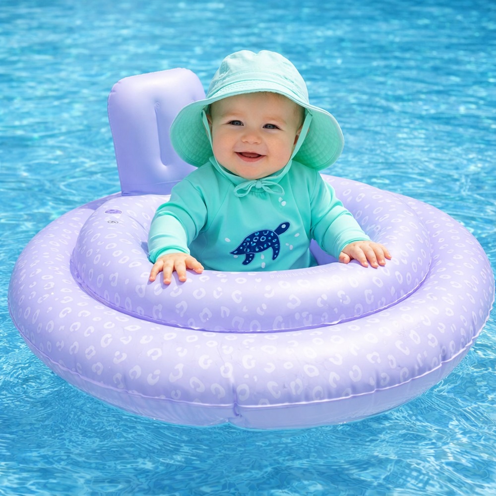 Babybadering - Swim Essentials Lilac Leopard