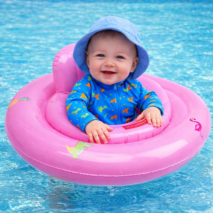 Babybadering - Swim Essentials Pink Safari