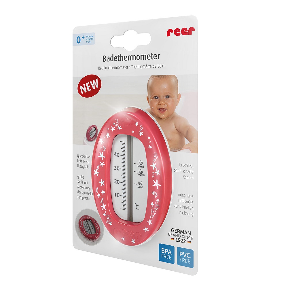 Badtermometer baby Reer Oval rød