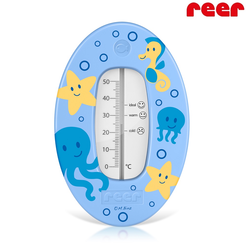 Badtermometer baby Reer Oval Underwater World blå