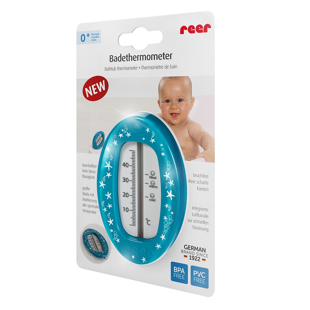 Badtermometer baby Reer Oval blå