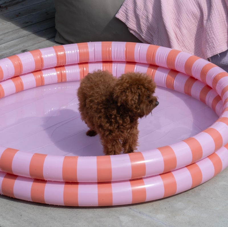 Oppustelig badebassin til børn Swim Essentials Pink Stripes