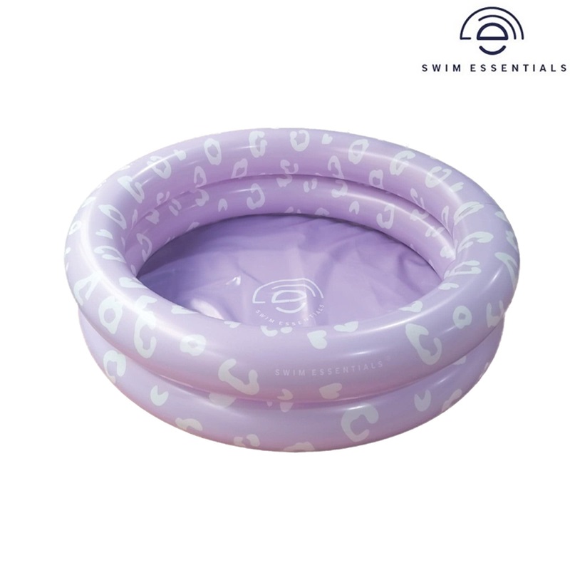 Oppustelig badebassin til børn Swim Essentials Lilac Leopard