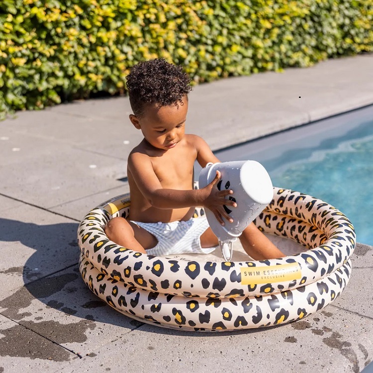 Oppustelig badebassin til børn Swim Essentials Beige Panther