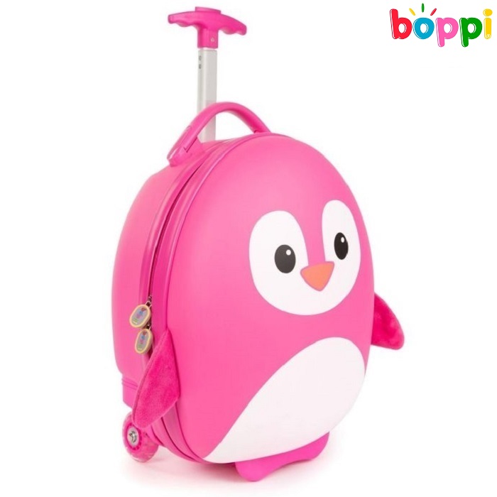 Kuffert til børn Boppi Tiny Trekker Pink Penguin