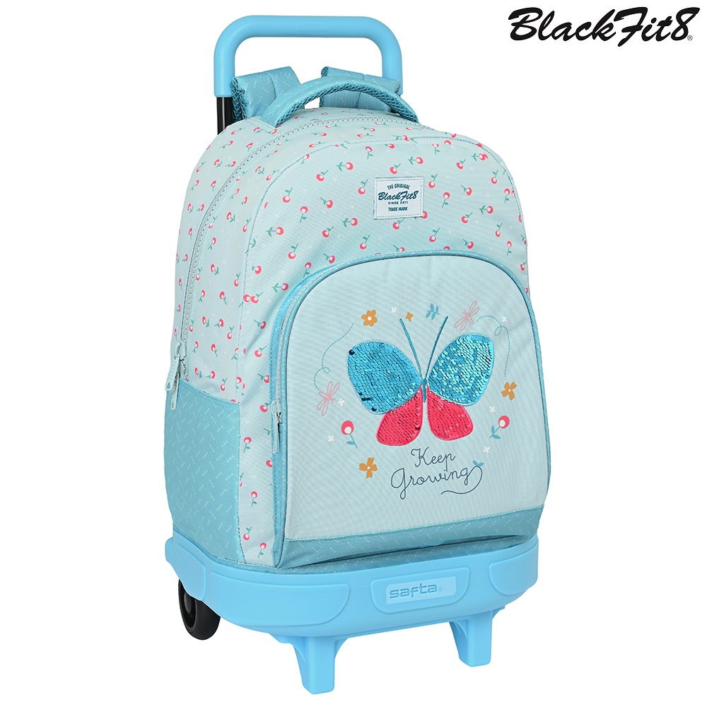 Børnekuffert Trolley Backpack Blackfit8 Butterfly