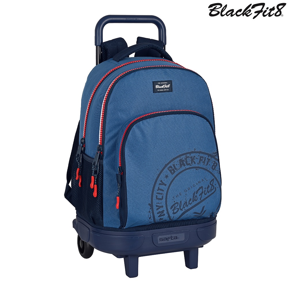 Børnekuffert Trolley Backpack Blackfit8 Stamp