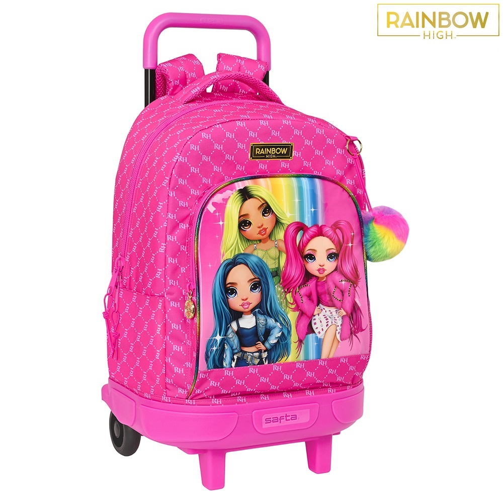 Kuffer til børn Rainbow High Trolley Backpack