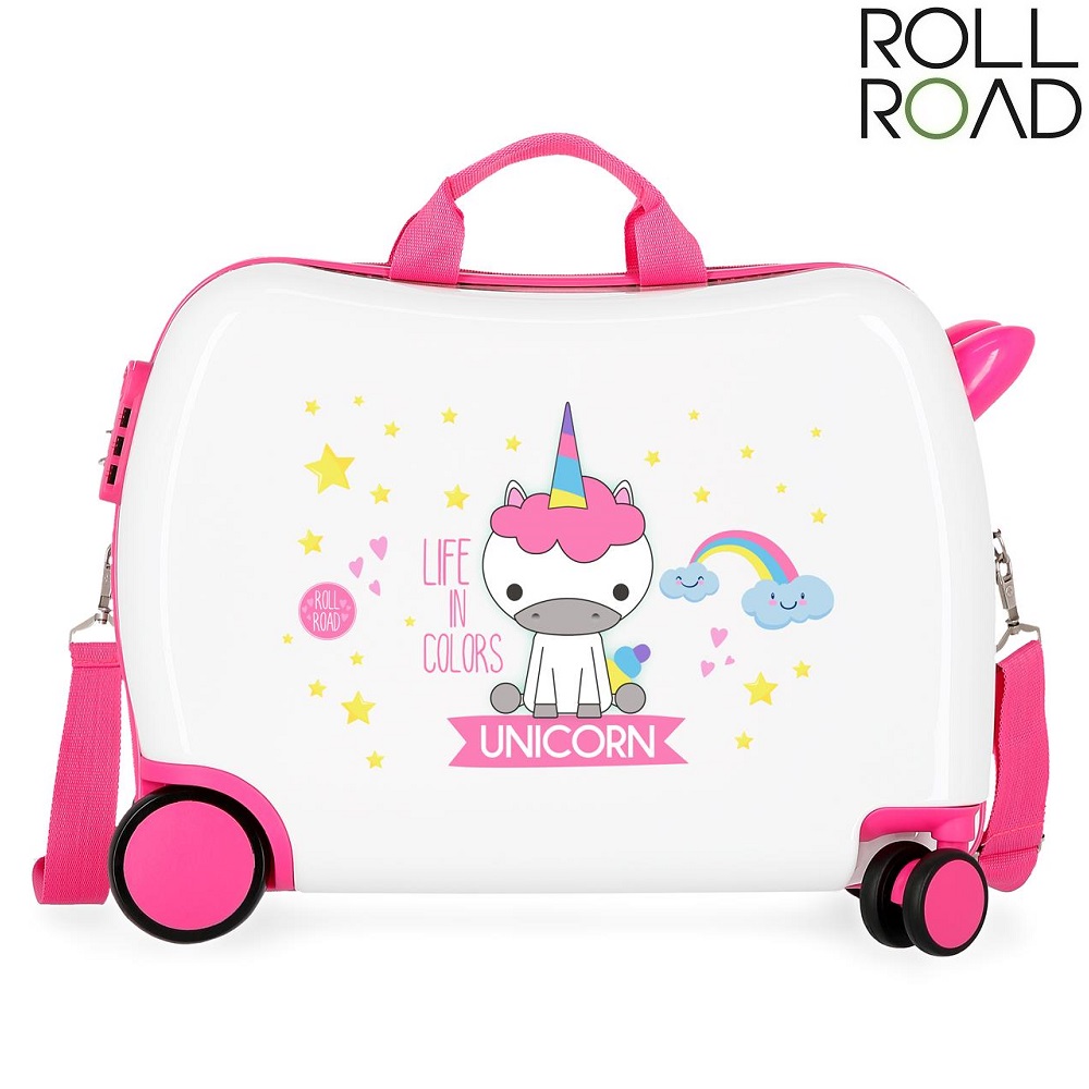 Kuffert til børn Roll Road Unicorn
