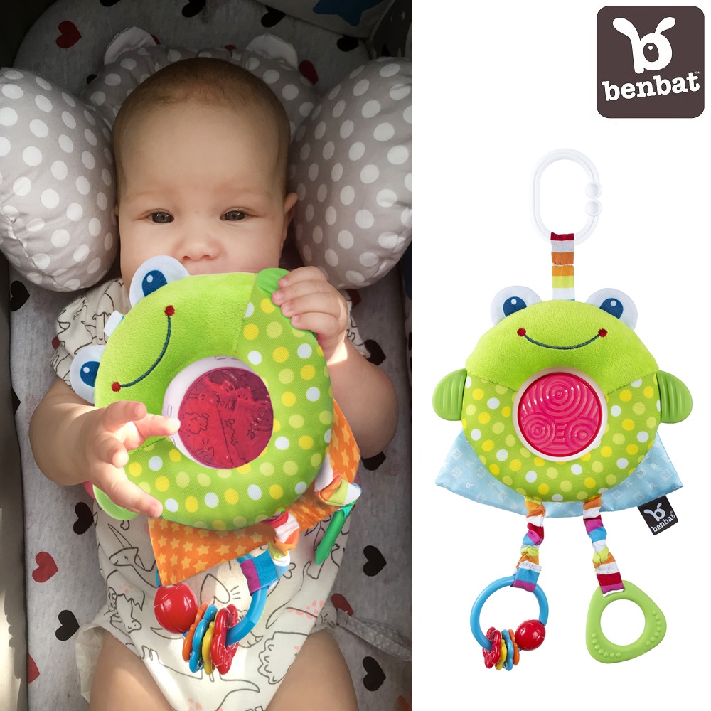 Barnevognslegetøj Benbat Multi Skills Travel Toy Frog