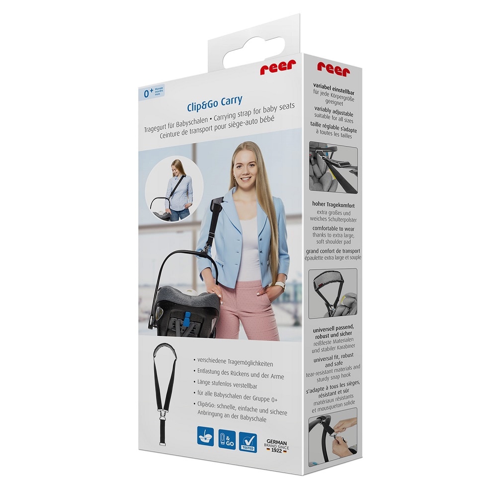 Bærerem til baby autostol Reer Clip & Go Carry