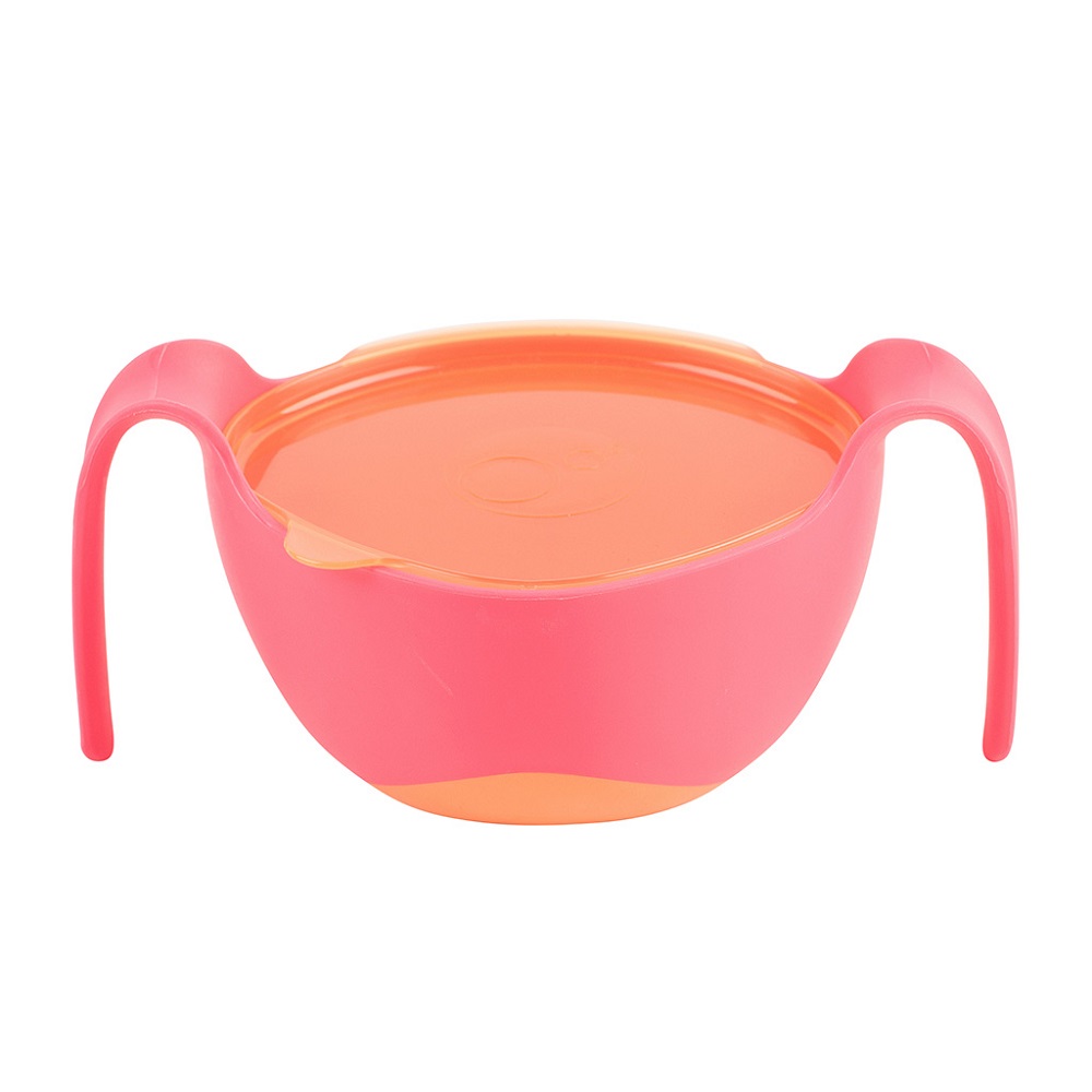Madskål til børn B.box Bowl & Straw Strawberry Shake