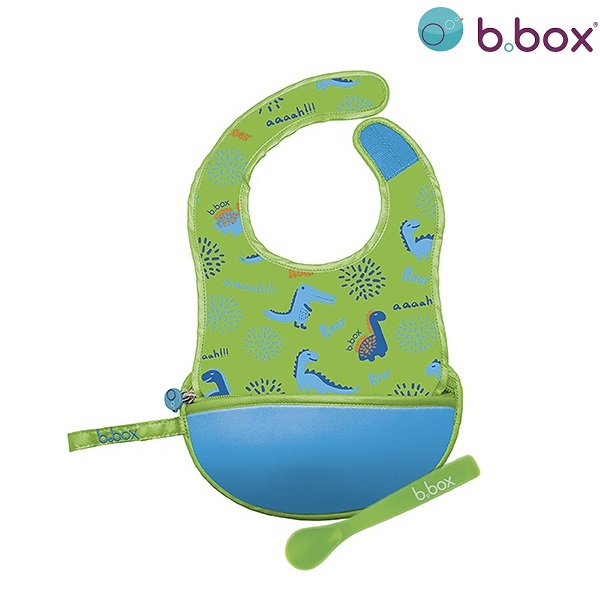 Hagesmæk med ske B.box Travel Bib Dino