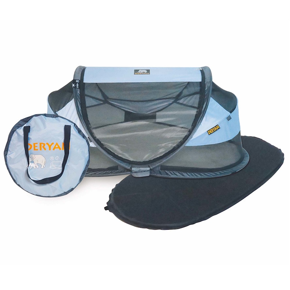 Rejseseng og weekendseng - Deryan Baby Luxe Sky Blue