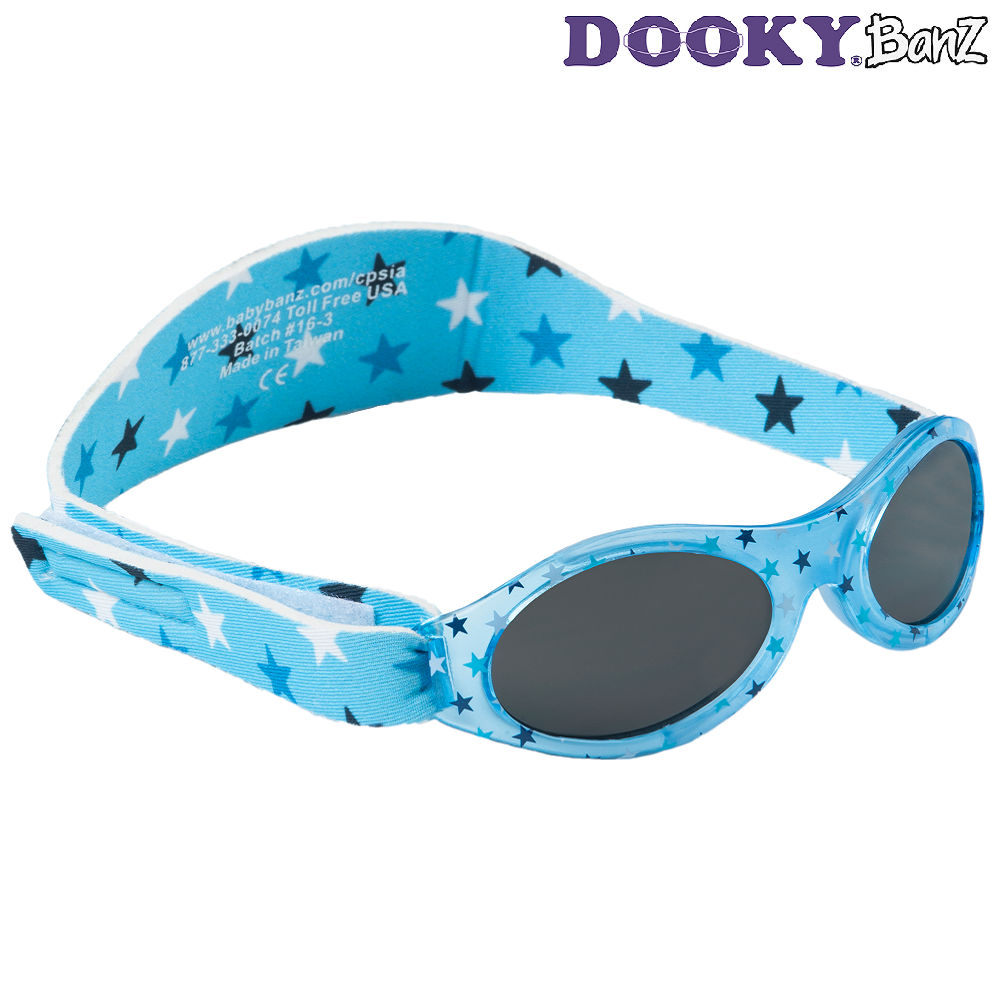 Solbriller baby DookyBanz Blue Stars