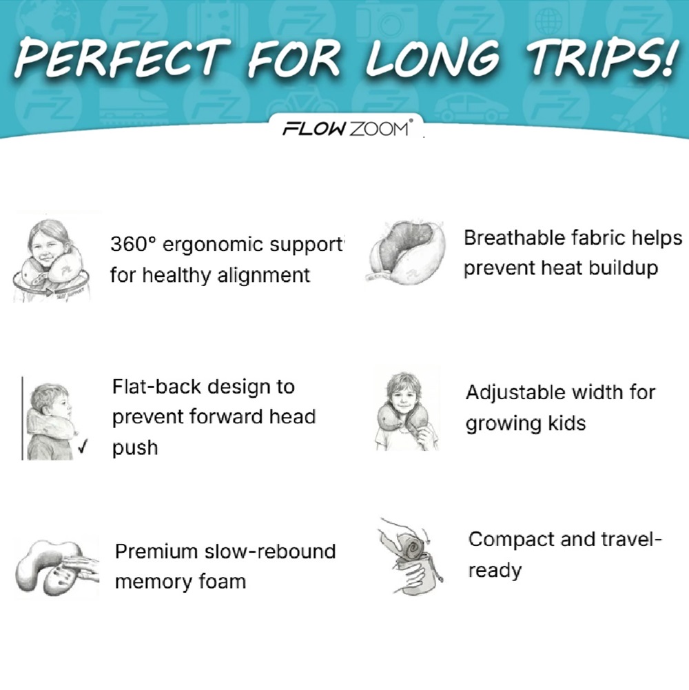 Nakkepude til børn - Comfy Kids Blue Medium Nakkepude til børn - Comfy Kids Blue Medium