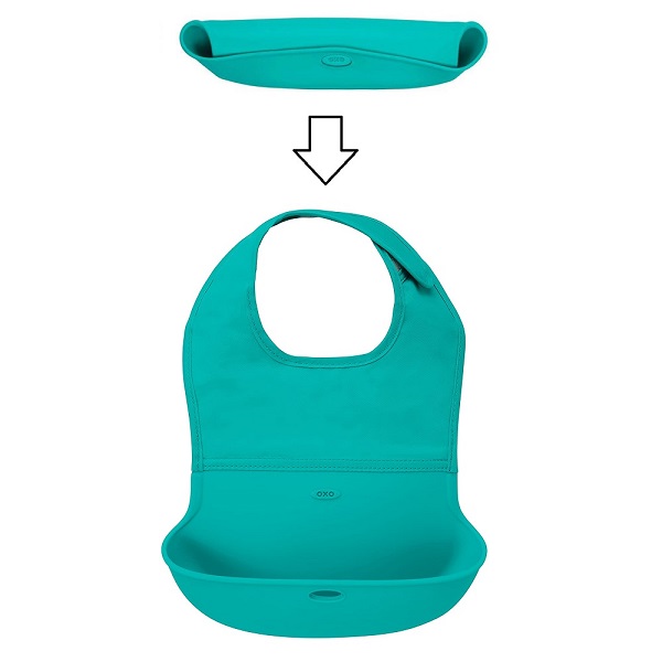 Hagesmække OXO Tot Roll Up Bib Teal