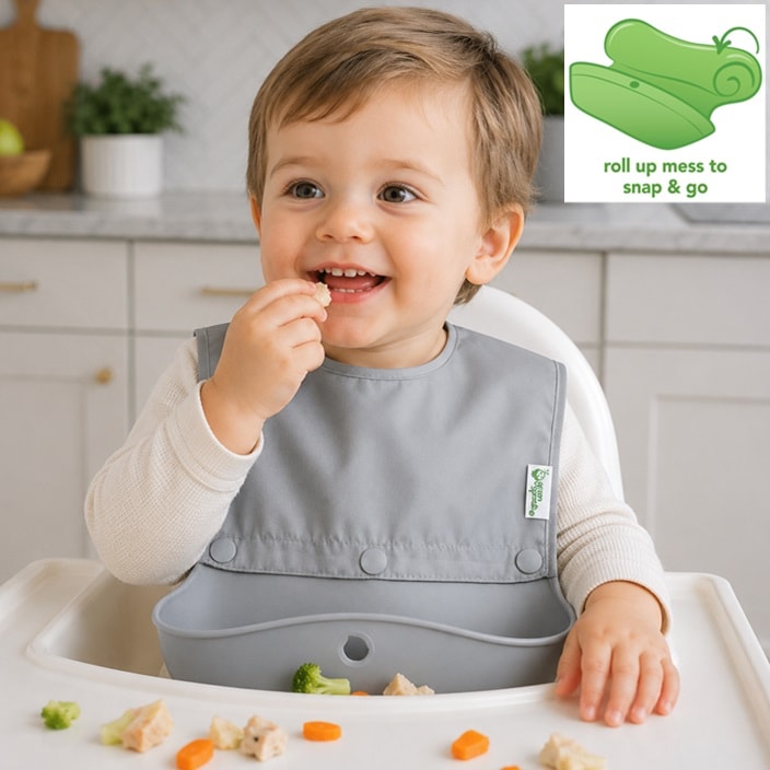 Hagesmæk - Green Sprouts Snap & Go Grey