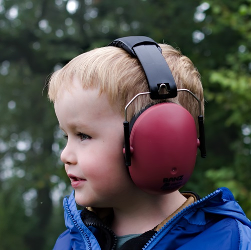 Høreværn til børn Banz Kidz Maroon