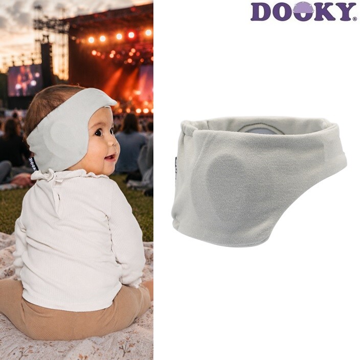 Høreværn til baby - Dooky Headband Grey