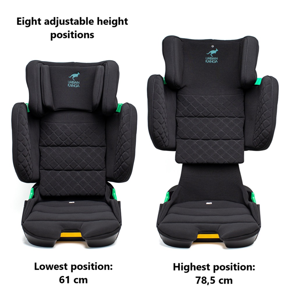 Sammenklappelig autostol Urban Kanga Wallaroo Black Quilt